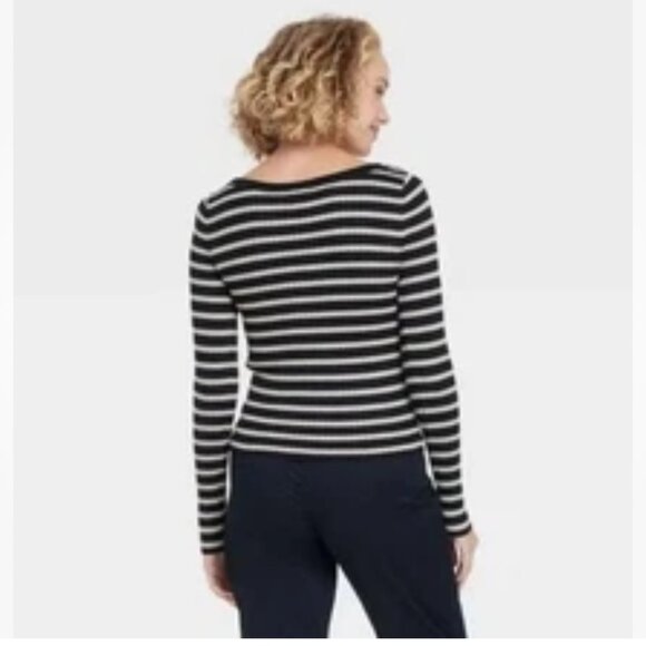 818-819 WOMENS BLACK/TAUPE XL PULLOVER SWEATER BY A NEW DAY - Picture 2 of 2